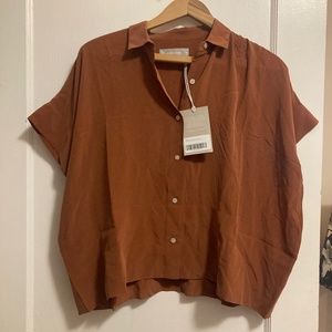 Everlane The Clean Silk Short-Sleeve Square Shirt